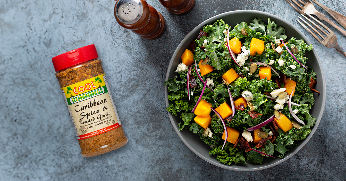 Tropical Kale Salad |Cool Runnings Foods