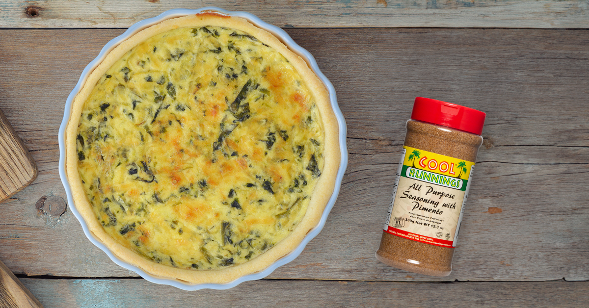 Callaloo and Saltfish Quiche |Cool Runnings Foods