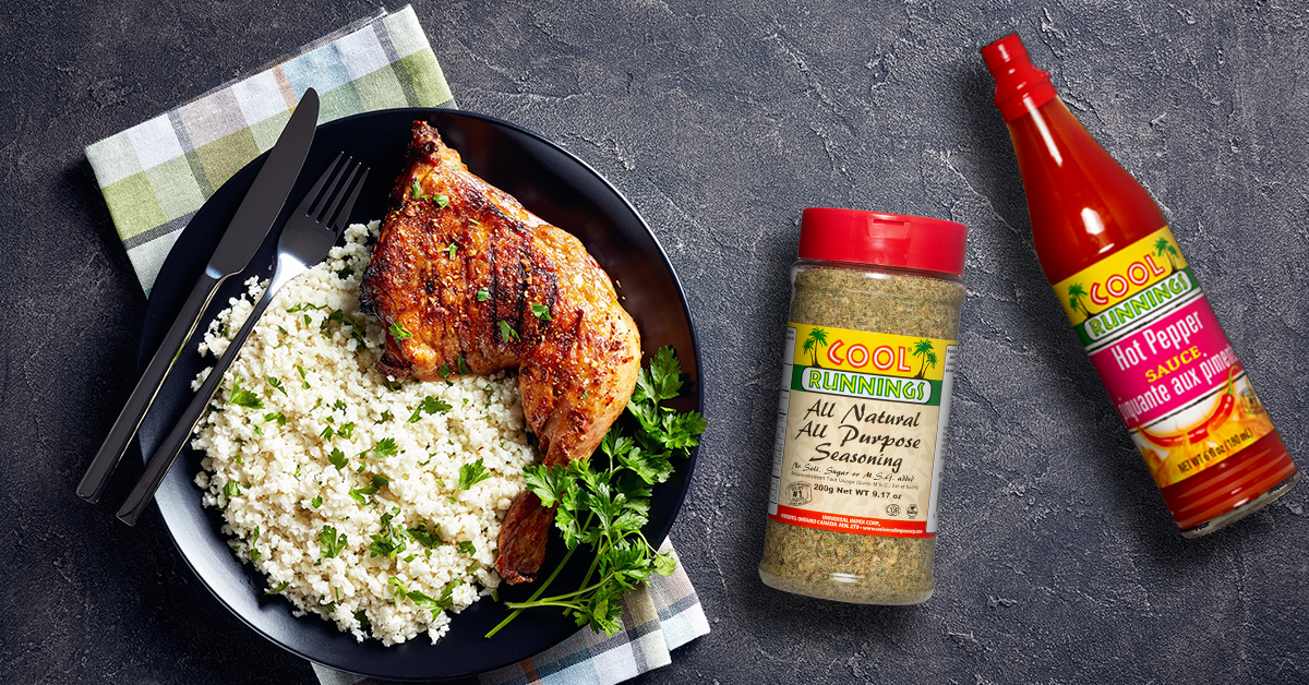 Caribbean Chicken and Cauliflower Rice |Cool Runnings Foods