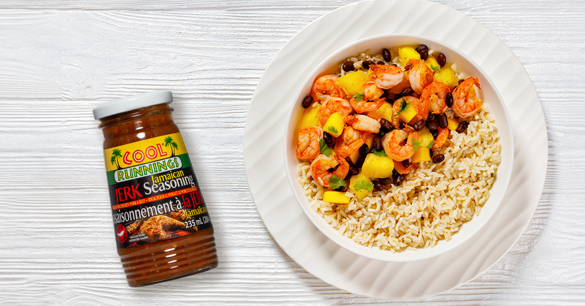 Caribbean Shrimp & Rice Bowl Recipe |Cool Runnings Foods