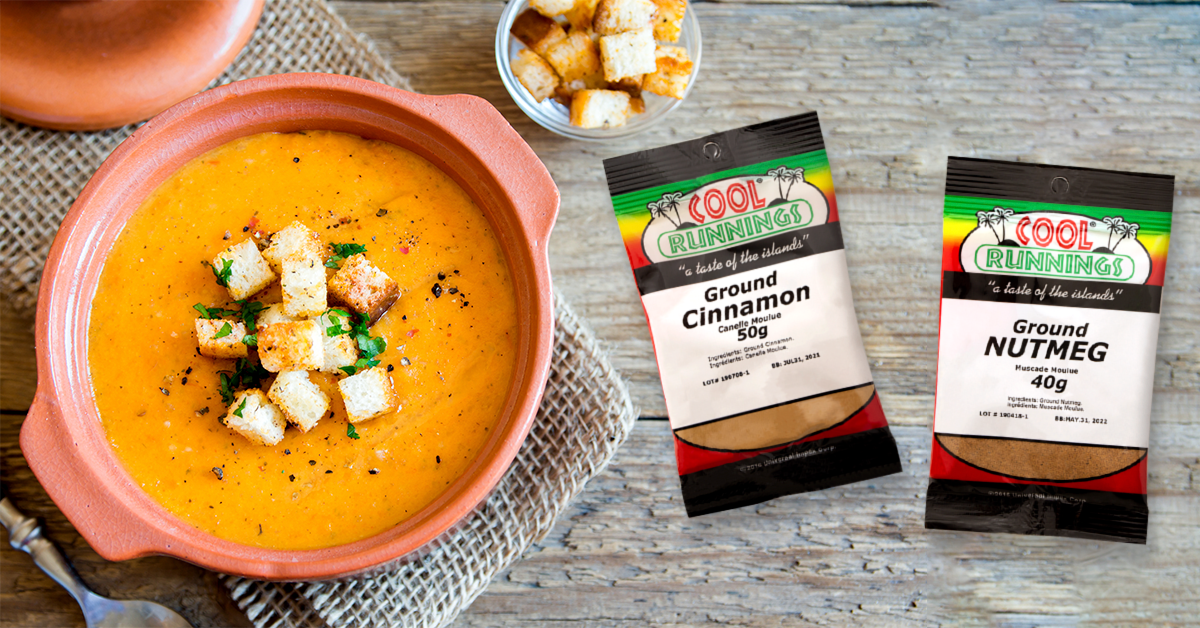 Cinnamon-Spiced Sweet Potato Soup |Cool Runnings Foods