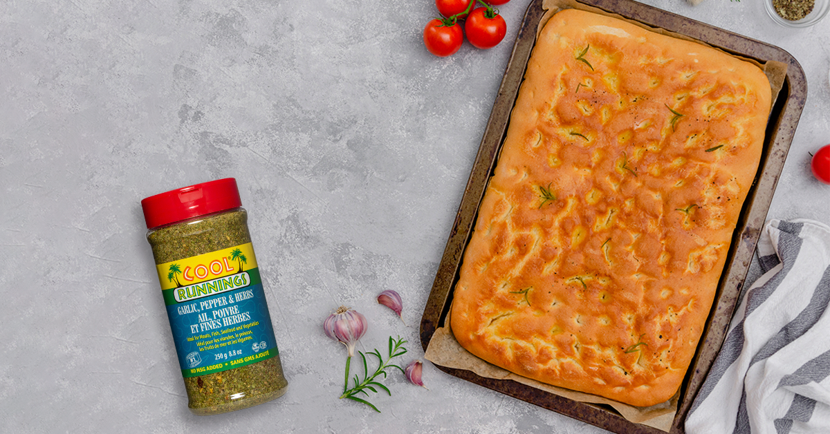 Garlic and Herbs Focaccia |Cool Runnings Foods