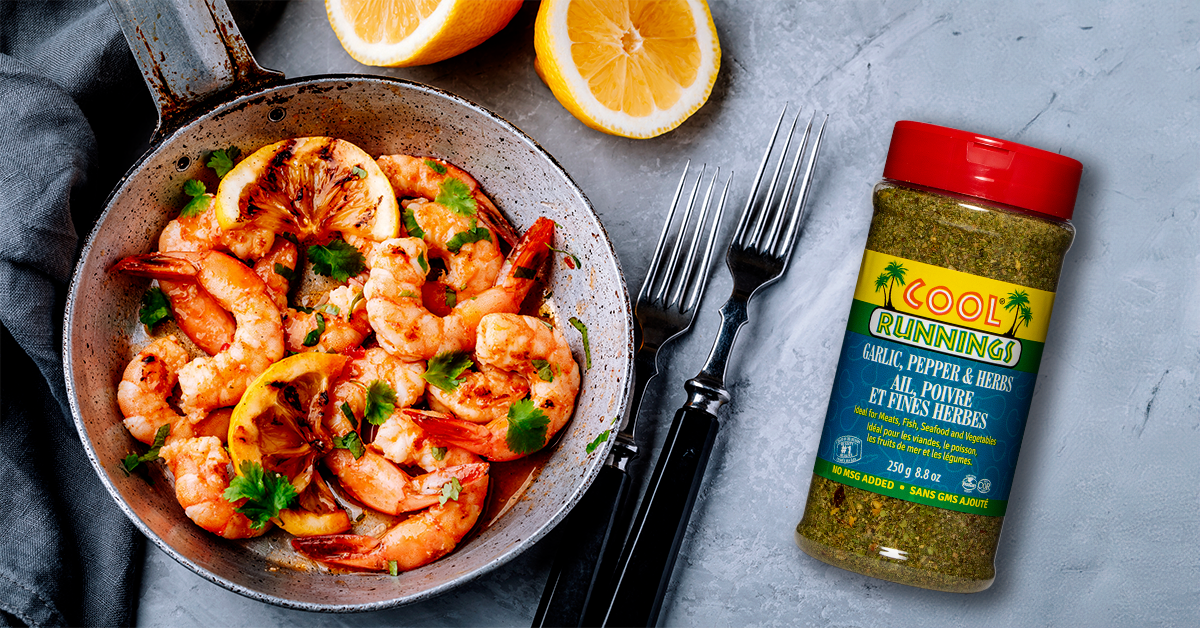 Grilled Garlic, Pepper and Herbs Shrimp Recipe |Cool Runnings Foods