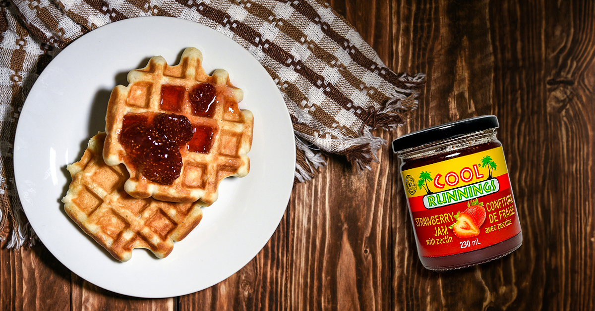 Strawberry Jam Waffles |Cool Runnings Foods