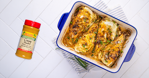 Curry Roasted Cabbage Wedges